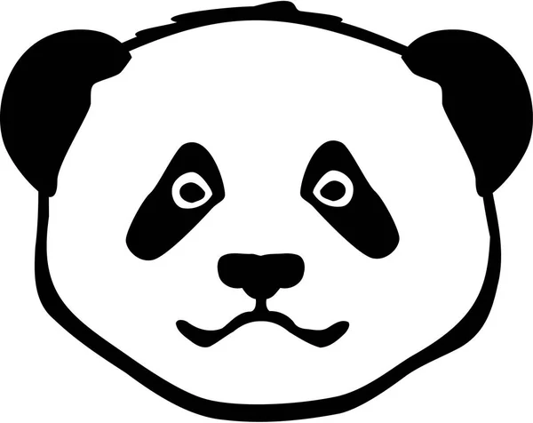 Panda hlavu při pohledu smutný — Stockový vektor