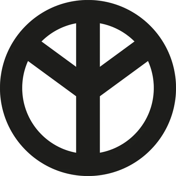 Friedenszeichen auf den Kopf gestellt — Stockvektor