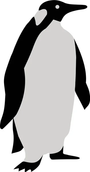 Pinguïn echte silhouet — Stockvector