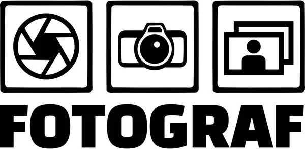 Fotógrafo iconos vector — Vector de stock