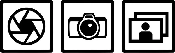 Fotograaf iconen vector — Stockvector
