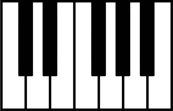 Piano keys set