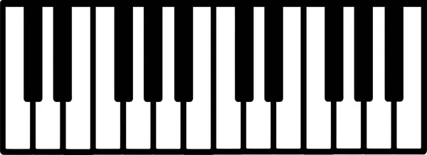 Vetor teclado piano —  Vetores de Stock