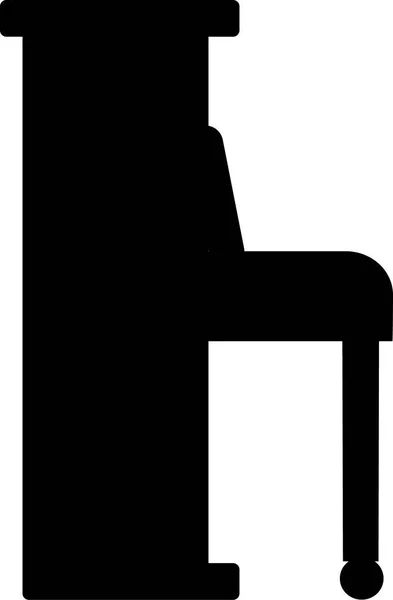Ikone der Klaviersilhouette — Stockvektor