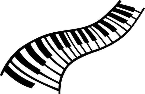 Vliegende piano toetsen — Stockvector