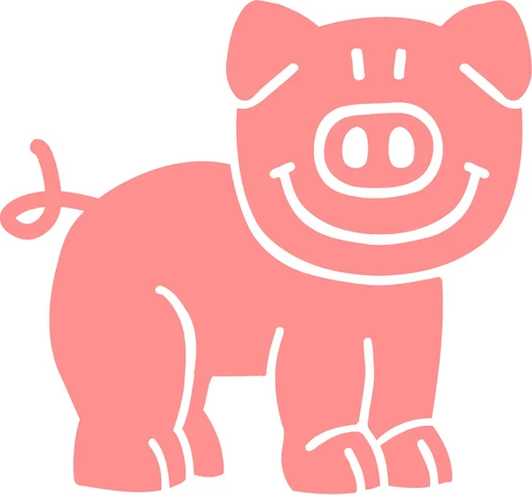 Drôle dessin animé cochon — Image vectorielle