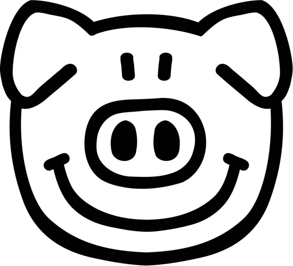 BD tête de porc — Image vectorielle