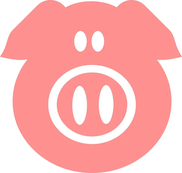 Icône tête de porc — Image vectorielle