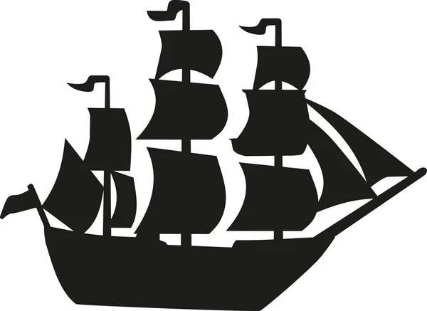 Korsan gemisi vektör — Stok Vektör