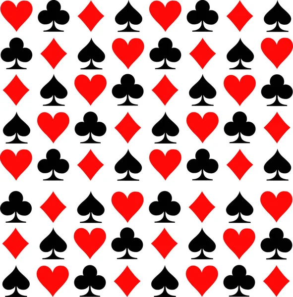 Vzorek s hrací karty obleky — Stockový vektor