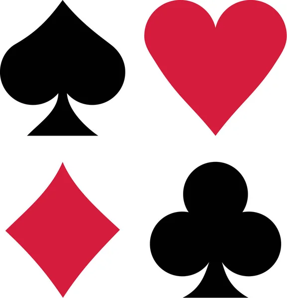 Pak kaarten schoppen harten diamanten clubs — Stockvector
