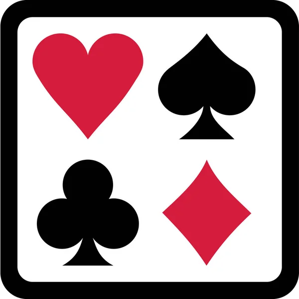 Poker gokken pictogrammen — Stockvector