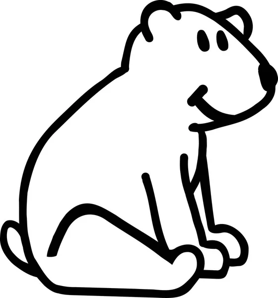 Oso polar cómico — Vector de stock