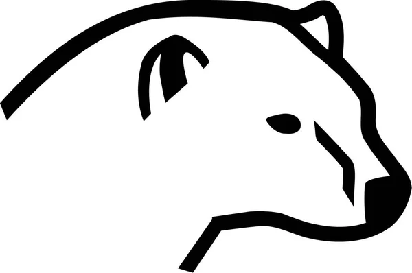 Голова белого медведя — стоковый вектор