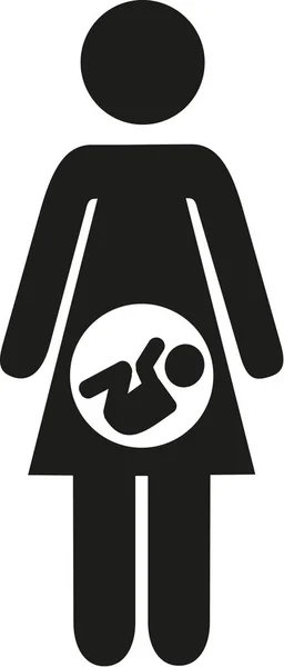 Icona della donna incinta — Vettoriale Stock