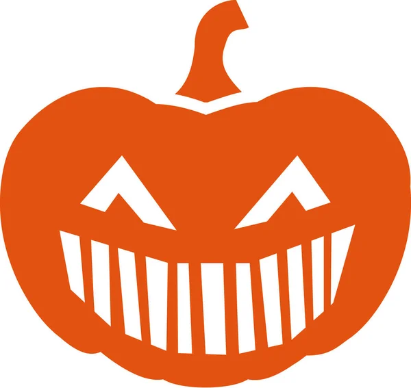 Halloween citrouille visage grande bouche — Image vectorielle