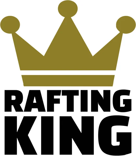 Rafting rey con corona — Archivo Imágenes Vectoriales