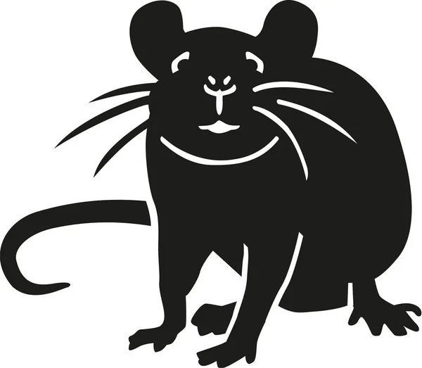 Ratte schaut dich an — Stockvektor