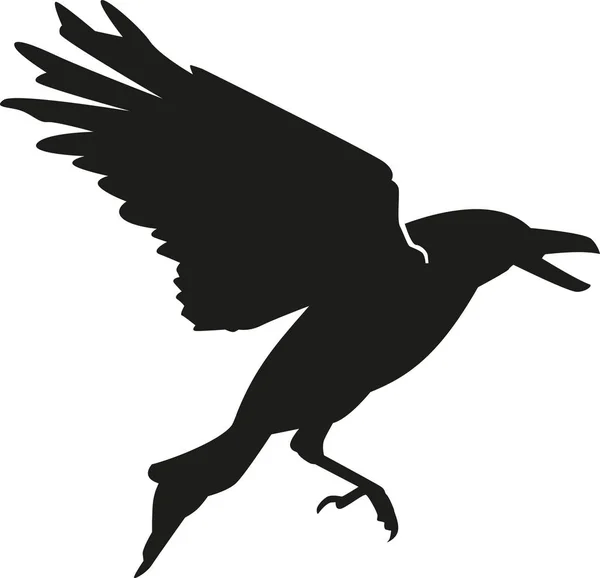 Вектор летающей вороны — стоковый вектор
