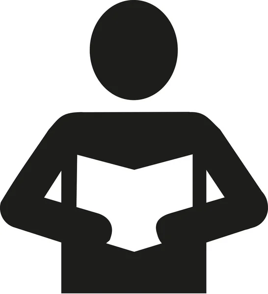 Piktogramm mit Buch lesen — Stockvektor