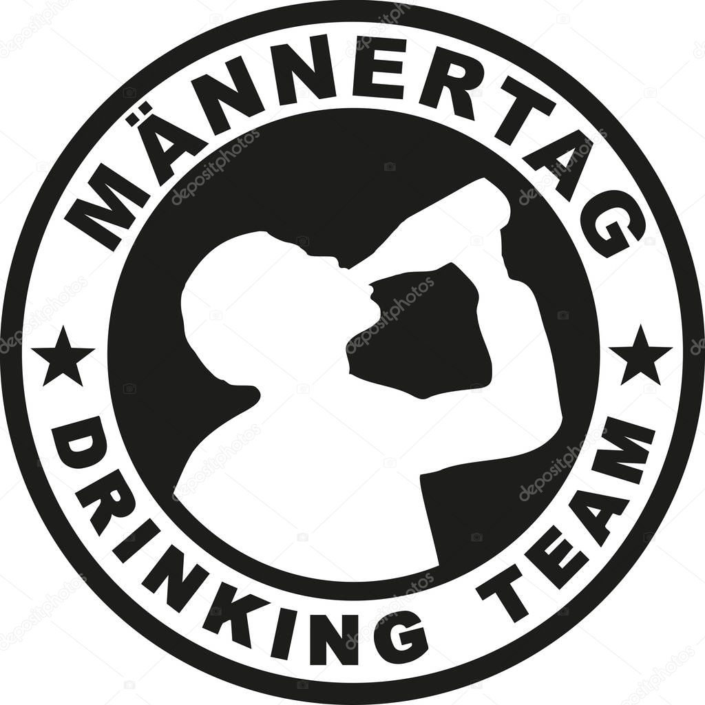 Fathers day drinking team stamp german