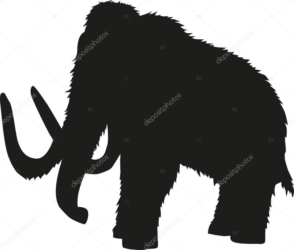 Mammoth silhouette vector