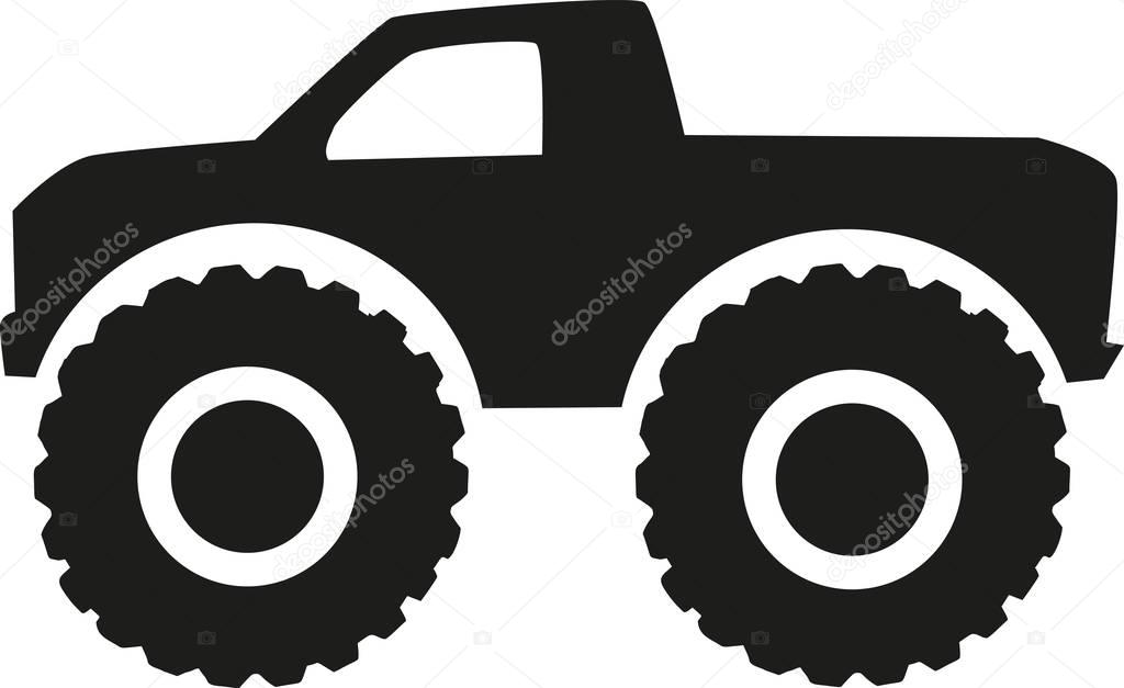 Monster truck icon - four wheel drive