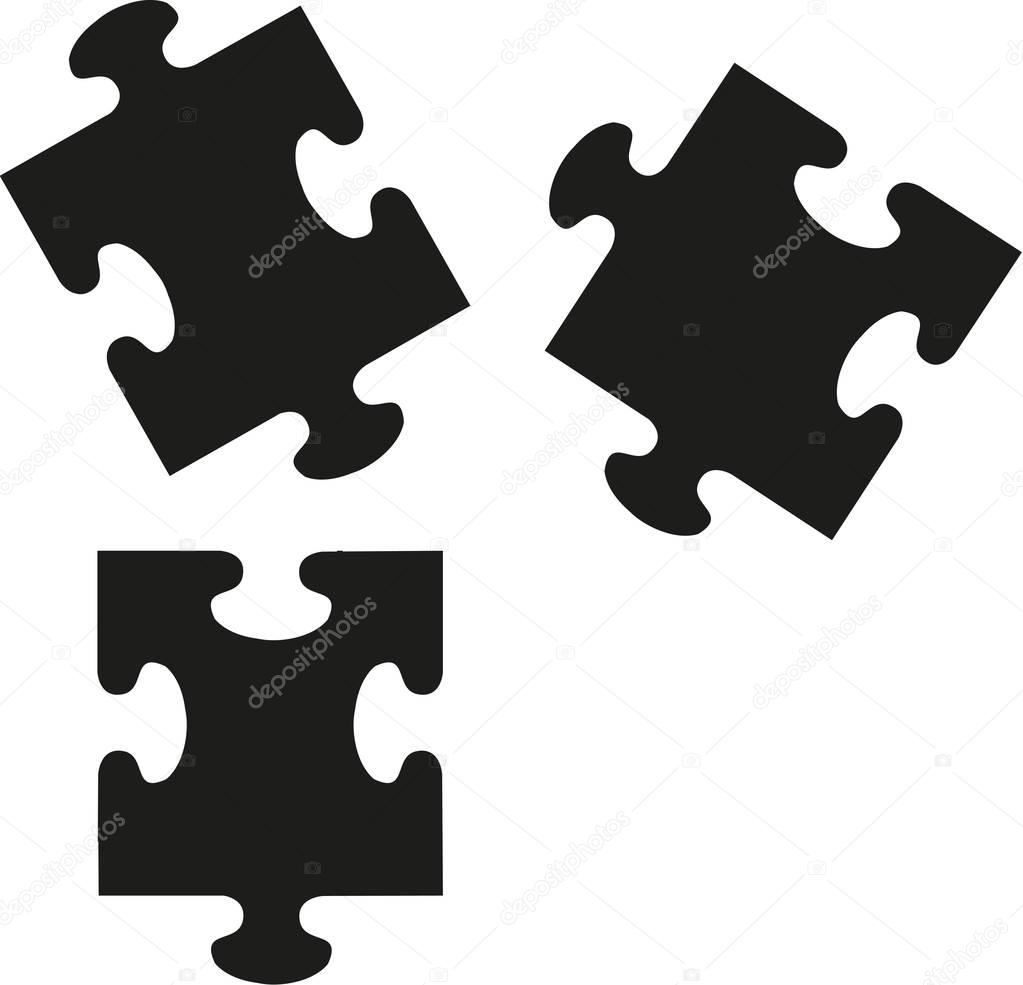 Puzzle pieces icons