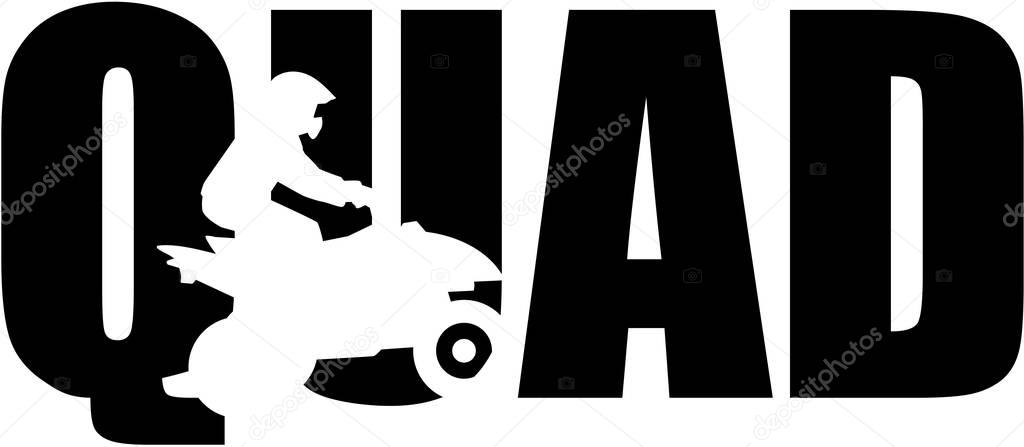 Quad word with cutout