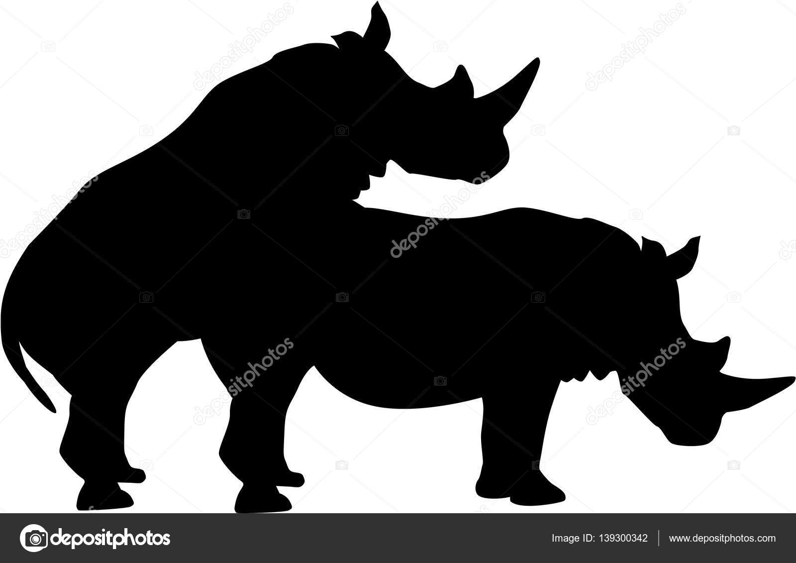 Download - Rhinoceroses having sex rhino - Stock Illustration. 
