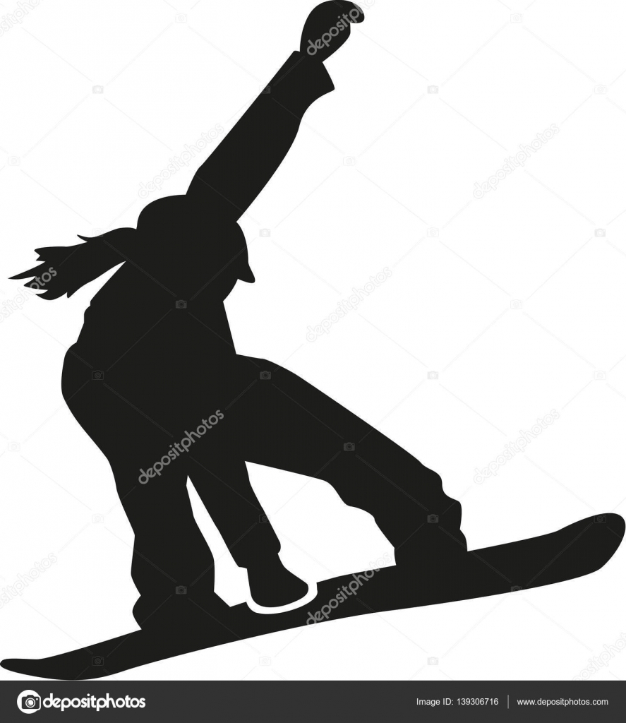 Snowboarding Clipart Black And White