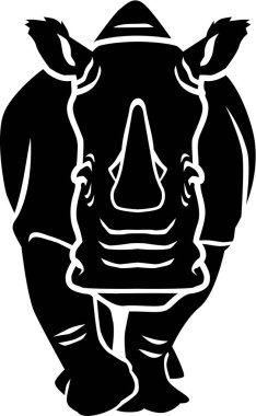 Gergedan Frontview vektör