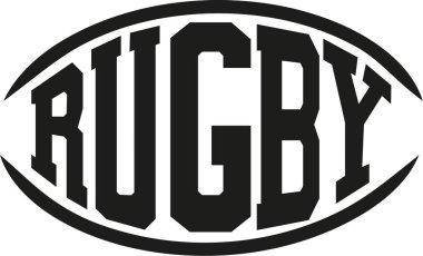 Bir ragbi topu şeklinde Word'de Rugby