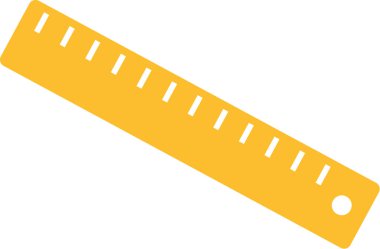 Sarı cetvel vektör