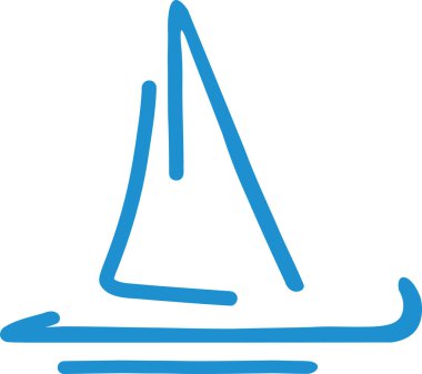 soyut yelkenli tekne