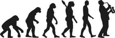 Saksafon evrim vektör