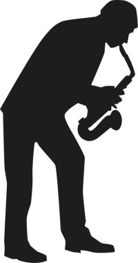 saksafon çalar siluet