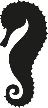 Deniz atı simge vektör