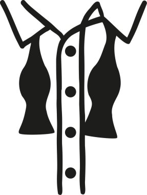 Boynuna bir tişörtün üstünde açık papyon