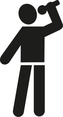 Şarkıcı piktogram vektör