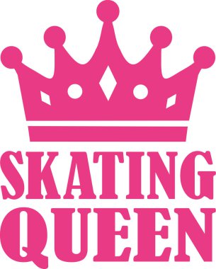 Buz pateni kraliçesi vektör