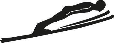 Kayak atlama siluet
