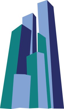 Soyut gökdelen vektör