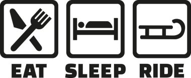 Halletme yemek uyku binmek