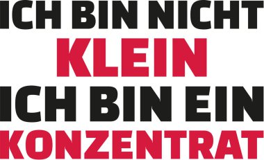 Im değil küçük Im bir konsantre Almanca