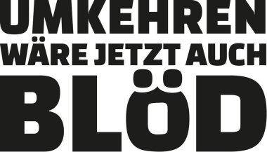 Geri dönüş şimdi aptallık olur.