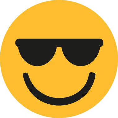Bununla birlikte güneş gözlüklü Cool smiley