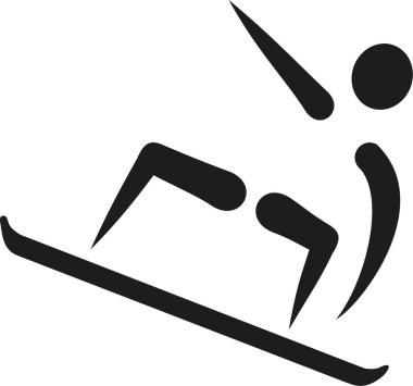 Snowboard simge vektör