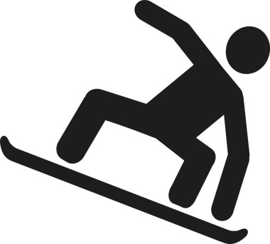 Snowboard piktogram vektör