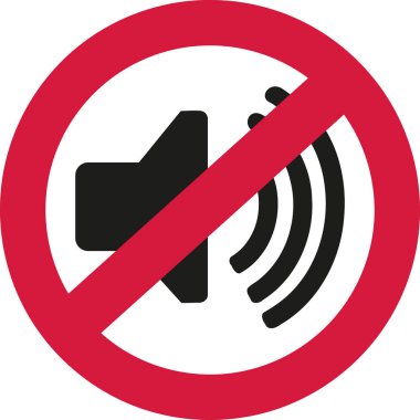 Müzik hoparlör yasak işareti
